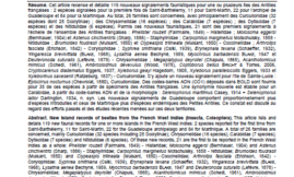 Signalements de coléoptères pour les îles des Antilles françaises